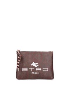 Etro Logo Printed Paisley Clutch Bag