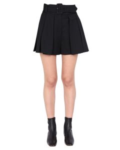 Patou Belted Pleat Detailed Shorts
