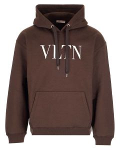 Valentino VLTN Logo Printed Drawstring Hoodie