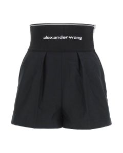 Alexander Wang Elastic Logo Waistband Shorts