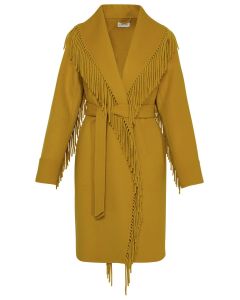 P.A.R.O.S.H. Belted Fringed Coat