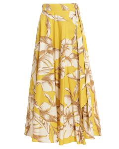TWINSET Allover Floral Printed Midi Skirt