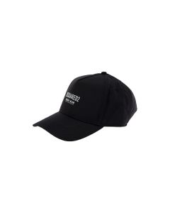D-squared2 Woman's Black Cotton Hat With Logo