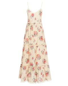TWINSET Floral-Printed V-Neck Midi Dress