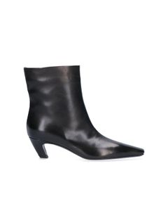 Khaite Square-Toe Ankle Boots