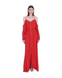 Dress In Red Cotton