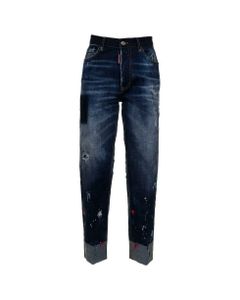 Five Pocket Denim Jeans With Ripped Inserts