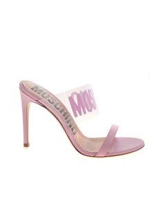 Branded strap sandals in pink