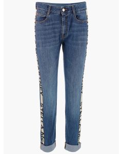 Stella McCartney Stripe-Detailed Skinny Boyfriend Jeans