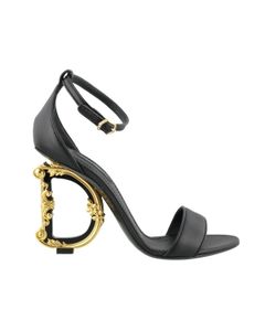 Dolce & Gabbana Logo Embellished Heel Sandals