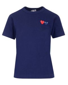 Comme des Garçons Play Embroidered Double Heart T-Shirt