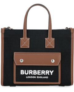 Burberry Freya Logo Embroidered Tote Bag