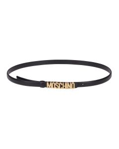 Moschino Logo Lettering Buckled Belt
