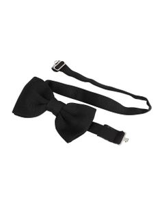 Black Ribbed Bow Tie