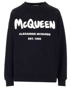 Alexander McQueen Logo Printed Long-Sleeved Sweatshirt