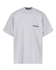 Balenciaga Logo Printed Mockneck T-Shirt
