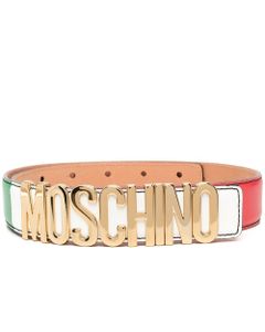 Moschino Logo Lettrting Buckle Belt