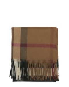 Burberry Oversized Checked Fringed Scarf