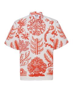 MSGM All-Over Printed Short-Sleeved Shirt
