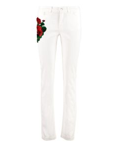 Dolce & Gabbana Flower Embroidered Slim-Fit Jeans