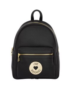 Love Moschino Logo Plaque Zipped Backpack
