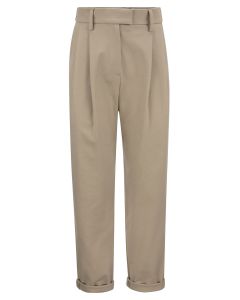 Brunello Cucinelli Mid-Rise Pleated Tapered Trousers