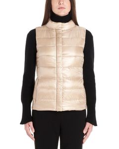 Herno Metallic Quilted Zipped Gilet