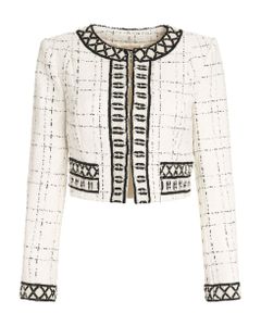 Embroidered Tweed Bolero-jacket