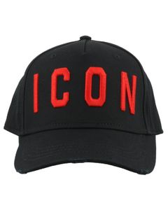 Dsquared2 Icon Logo Embroidered Distressed Baseball Cap