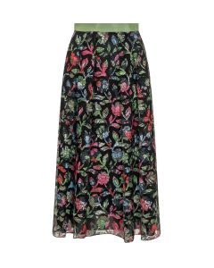 Emporio Armani Floral Print Pleated Skirt