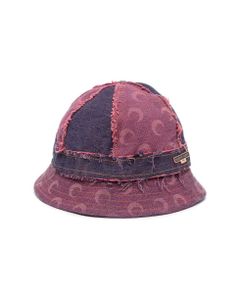Merine Serre Woman's Moon Pink And Purple Denim Hat