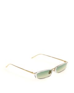 Clear acetate super skinny sunglasses
