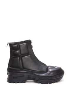 Guidi Embossed Detail Zip-Up Boots