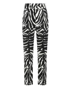 Dolce & Gabbana Zebra-Printed High-Waist Drill Pants