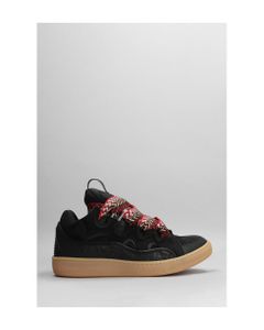 Curb Sneakers In Black Suede And Leather