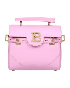Balmain B-buzz 23 Bag In Pink Color Leather
