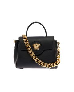 Versace Woman's La Medusa Black Leather Handbag