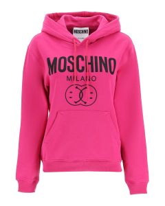 Moschino Logo Printed Drawstring Hoodie