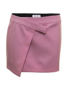 The Attico Cloe Slit-Detailed Wrapped Mini Skirt
