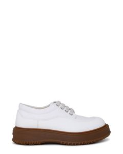 Hogan Untraditional Round Toe Lace-Up Sneakers