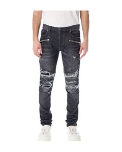 Slim Cut Ripped Faded Jeans