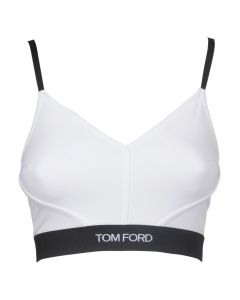 Tom Ford Logo Intarsia V-Neck Top