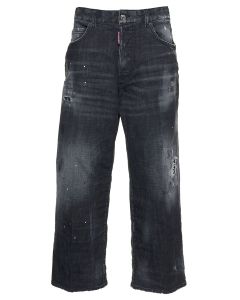 Dsquared2 Distressed Wide-Leg Jeans
