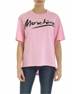 Signature t-shirt in pink