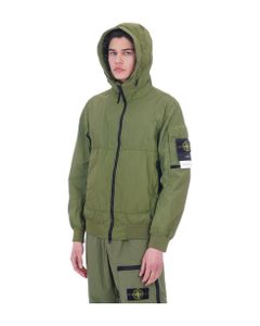 Casual Jacket In Green Polyamide