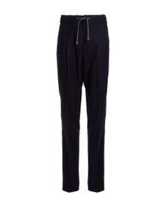 Wool Trousers With Front Pleats