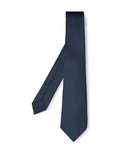 Man Navy Blue Silk Tie
