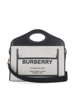 Burberry Pocket Two-Tone Medium Tote Bag