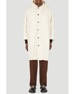 Jil Sander Button-Up Hooded Parka Coat