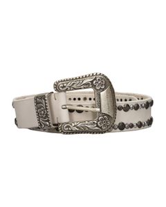 Belt Lace Belts In White Leather